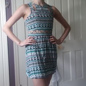 * H&M Aztec Print Midi Dress